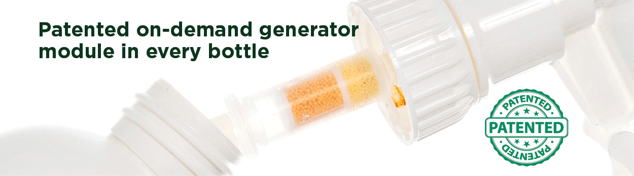 Patented on-demand generator module in every bottle