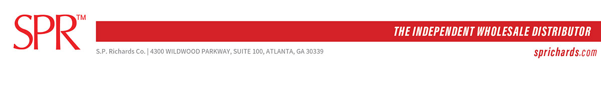 The Independent Wholesale Distributor. S.P. Richards Co. | 4300 Wildwood Parkway, Suite 100, Atlanta, GA 30339. sprichards.com